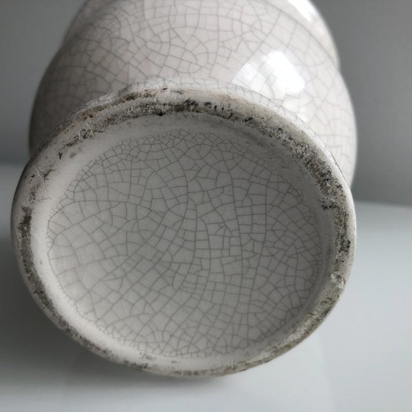 NWT - Ivory Crackle Cache Pot Vase - Picture 4 of 4